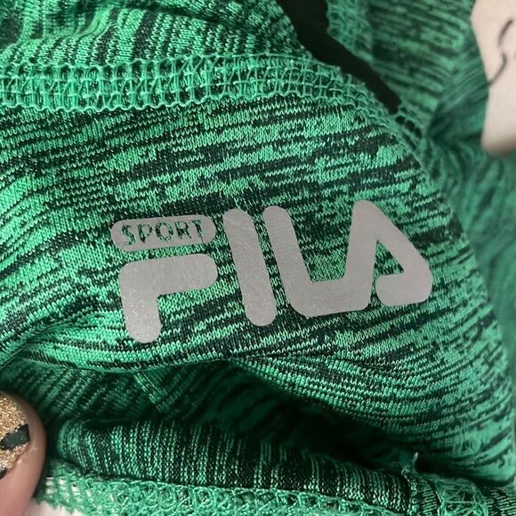 Fila Mens Green & Black Vented Back Workout T-Shirt sz S - Picture 6 of 8